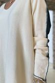 Made in Italy Juno Two Tone Knit Cream & Deep Lagoon